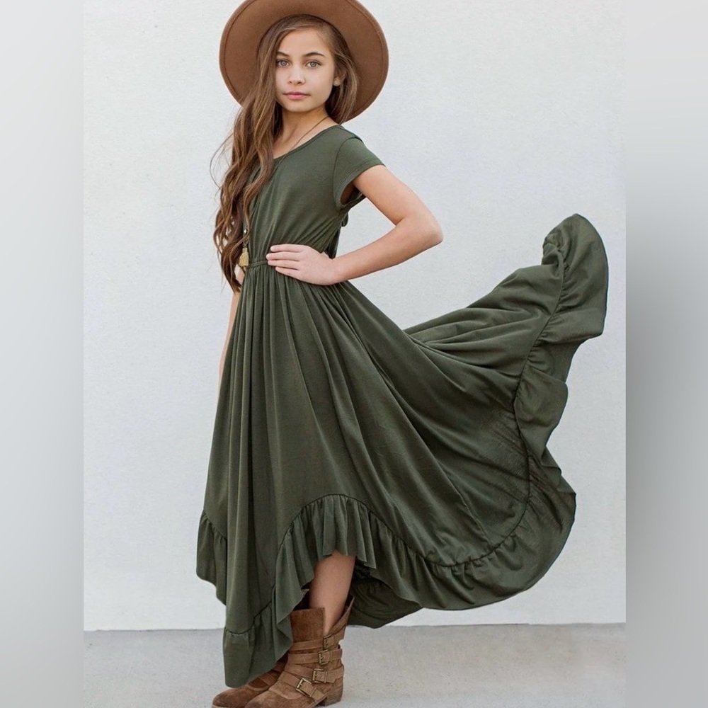 Joyfolie Forest Green Backless Dress